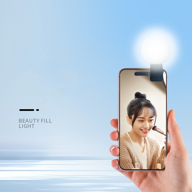 Lampu Selfie Mini Q Bulat, Lam - Photography Videos Free ulasan dan harga
